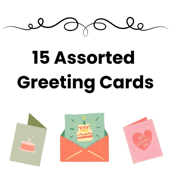 🩷5/$10 Assorted Greeting Cards Set - Multicolor - Picture 1 of 4